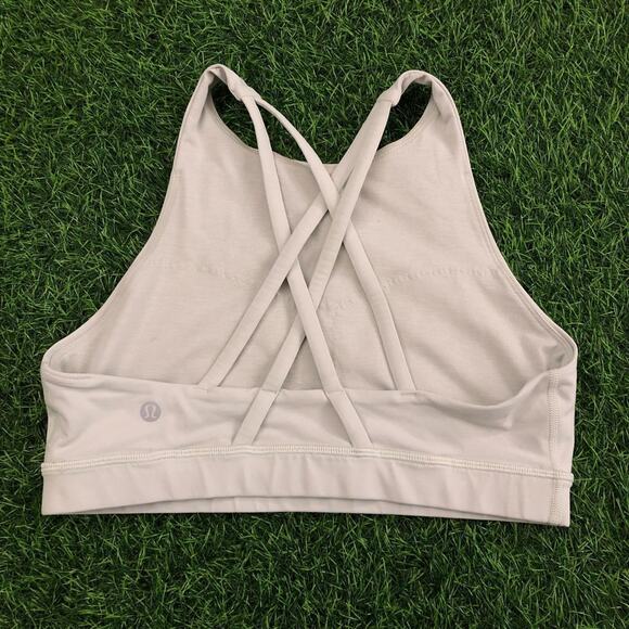 Women's Off White LuluLemon Crossback Sports Bra - Picture 2 of 3